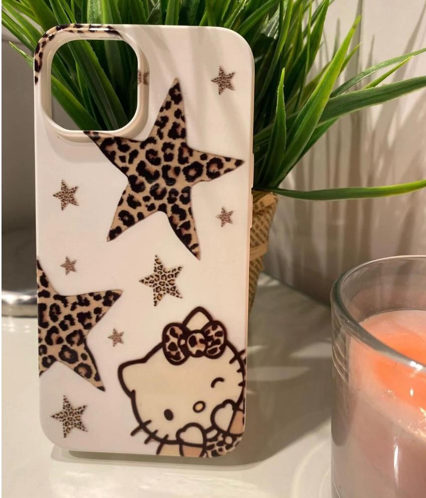 Hello Kitty Leopar Temalı Lüx Premium İçi Kadifeli Telefon Kılıfı KOD 074