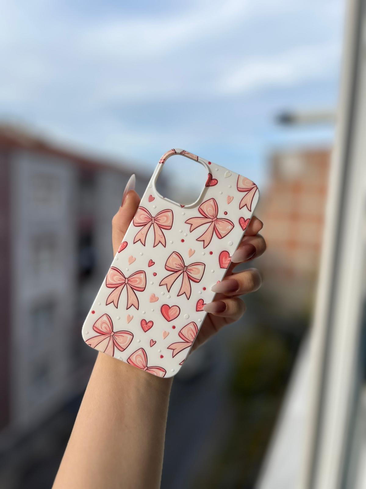 Fiyonk Temalı Lüx Premium İçi Kadifeli Telefon Kılıfı KOD 144