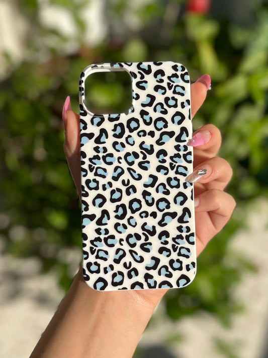 Mavi Benek Temalı Lüx Premium İçi Kadifeli Telefon Kılıfı KOD 119