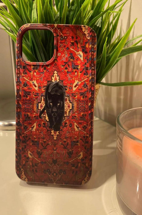 Leopar Temalı Lüx Premium İçi Kadifeli Telefon Kılıfı KOD 038