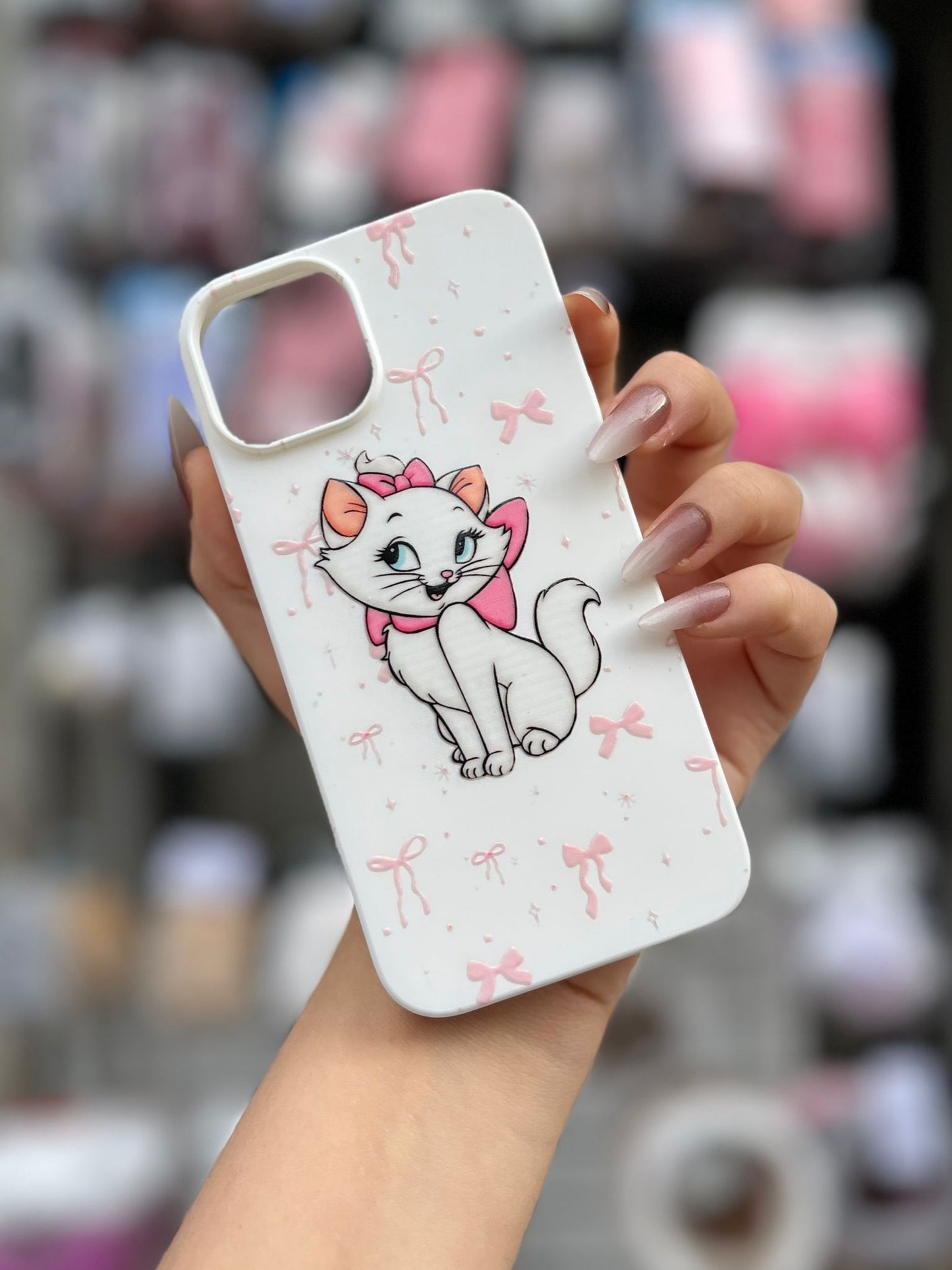 Kedi Temalı Lüx Premium İçi Kadifeli Telefon Kılıfı KOD 153