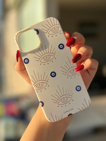 Göz Nazar Temalı Lüx Premium İçi Kadifeli Telefon Kılıfı KOD 155