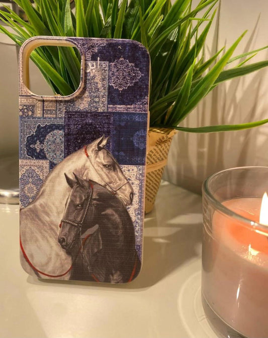 At Desenli Lüx Premium İçi Kadifeli Telefon Kılıfı KOD 005