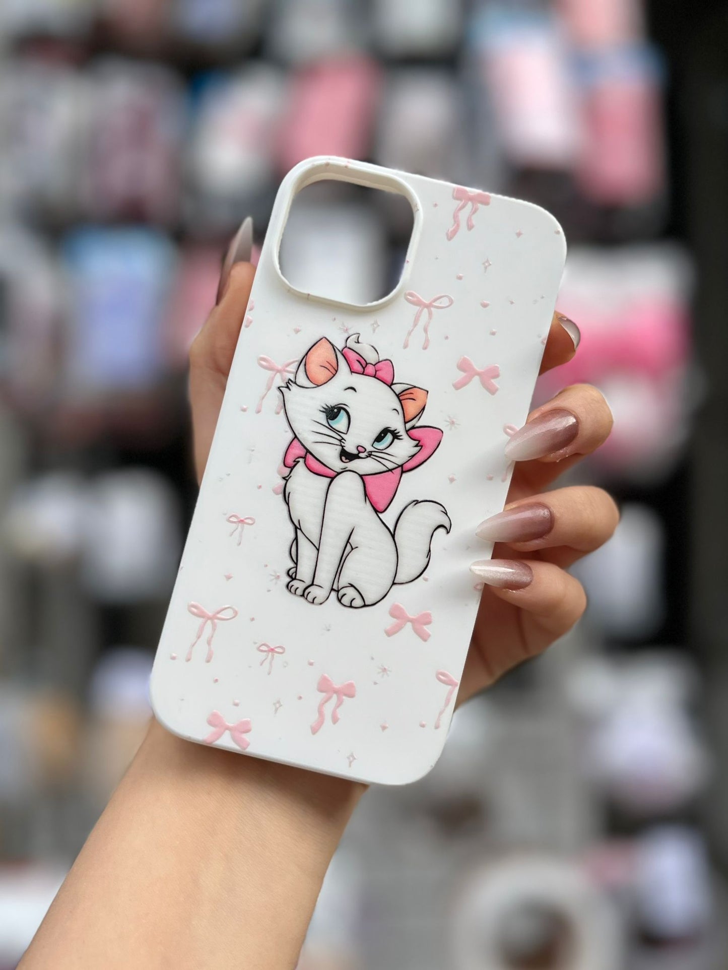 Kedi Temalı Lüx Premium İçi Kadifeli Telefon Kılıfı KOD 153