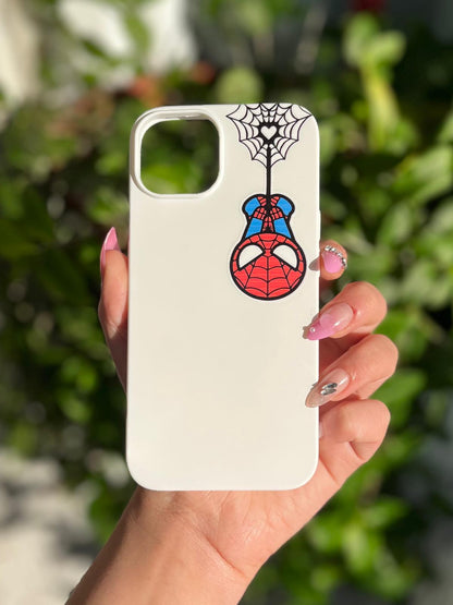 Spiderman ve Hello kitty Desenli Lüx Premium İçi Kadifeli Çift Telefon Kılıfı