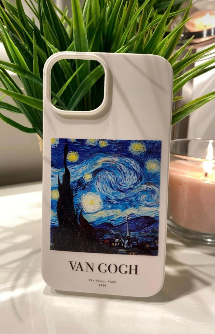 Van Gogh Desenli Lüx Premium İçi Kadifeli Telefon Kılıfı KOD 009