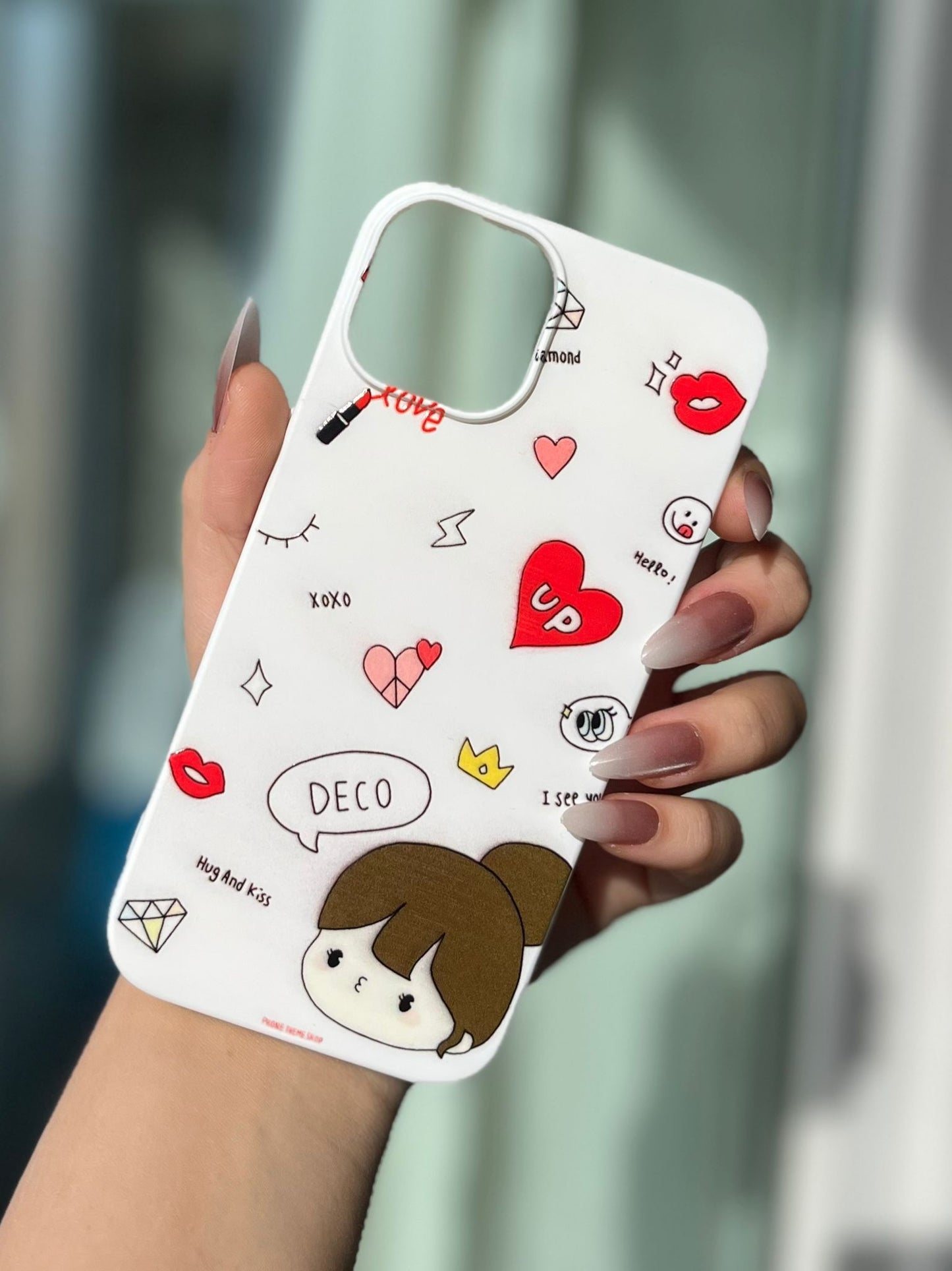 Kız Neşesi Temalı Lüx Premium İçi Kadifeli Telefon Kılıfı KOD 149