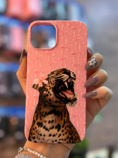 Leopar Temalı Lüx Premium İçi Kadifeli Telefon Kılıfı KOD 167