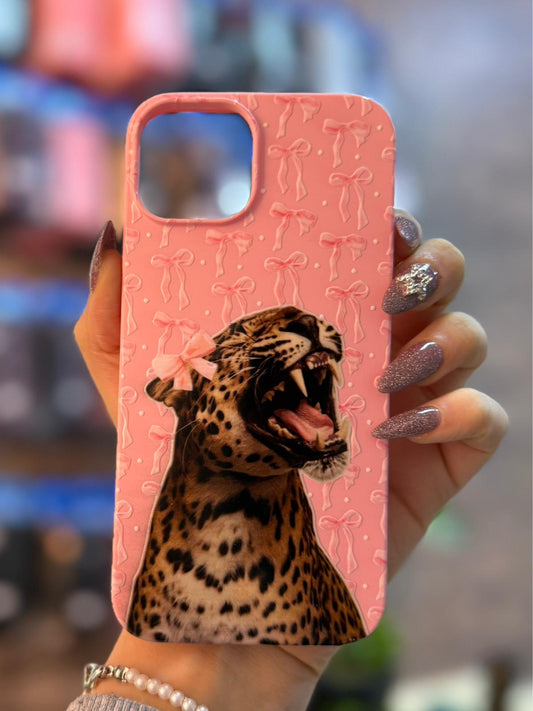 Leopar Temalı Lüx Premium İçi Kadifeli Telefon Kılıfı KOD 167