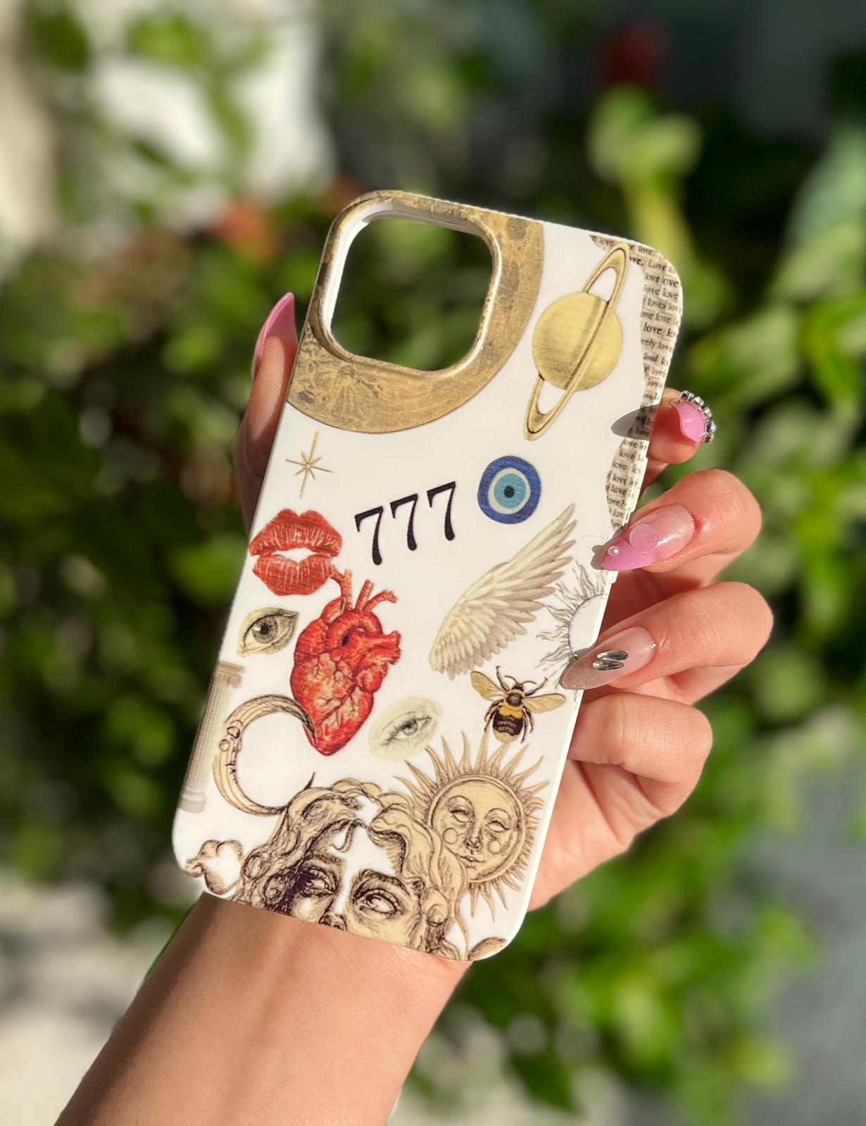 777 Temalı Lüx Premium İçi Kadifeli Telefon Kılıfı KOD 140