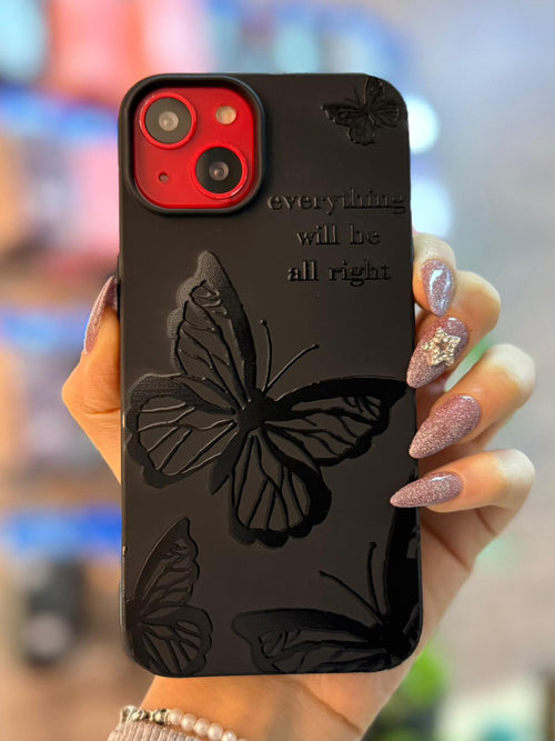 Kelebek Temalı Lüx Premium İçi Kadifeli Telefon Kılıfı KOD 165
