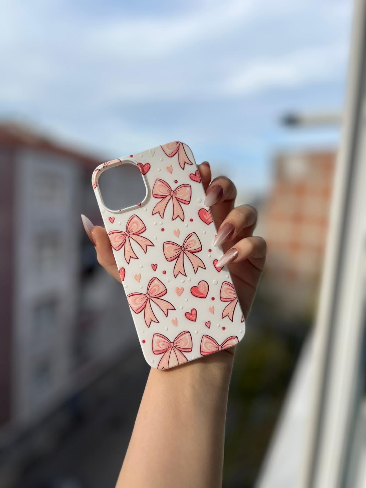 Fiyonk Temalı Lüx Premium İçi Kadifeli Telefon Kılıfı KOD 144
