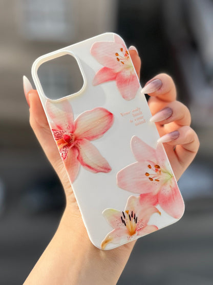 Çiçek Temalı Lüx Premium İçi Kadifeli Telefon Kılıfı KOD 151