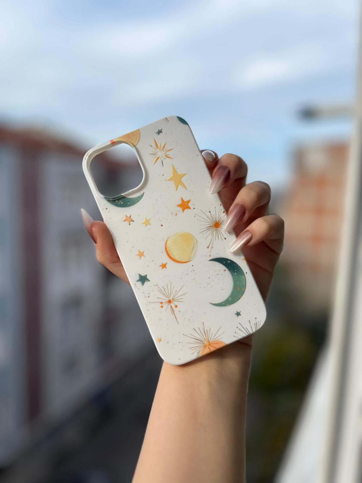 Uzay Temalı Lüx Premium İçi Kadifeli Telefon Kılıfı KOD 146