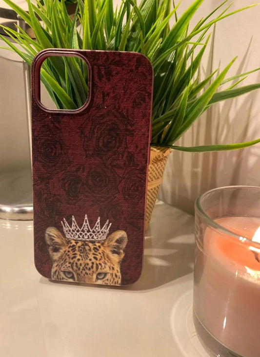 Leopar Temalı Lüx Premium İçi Kadifeli Telefon Kılıfı KOD 028