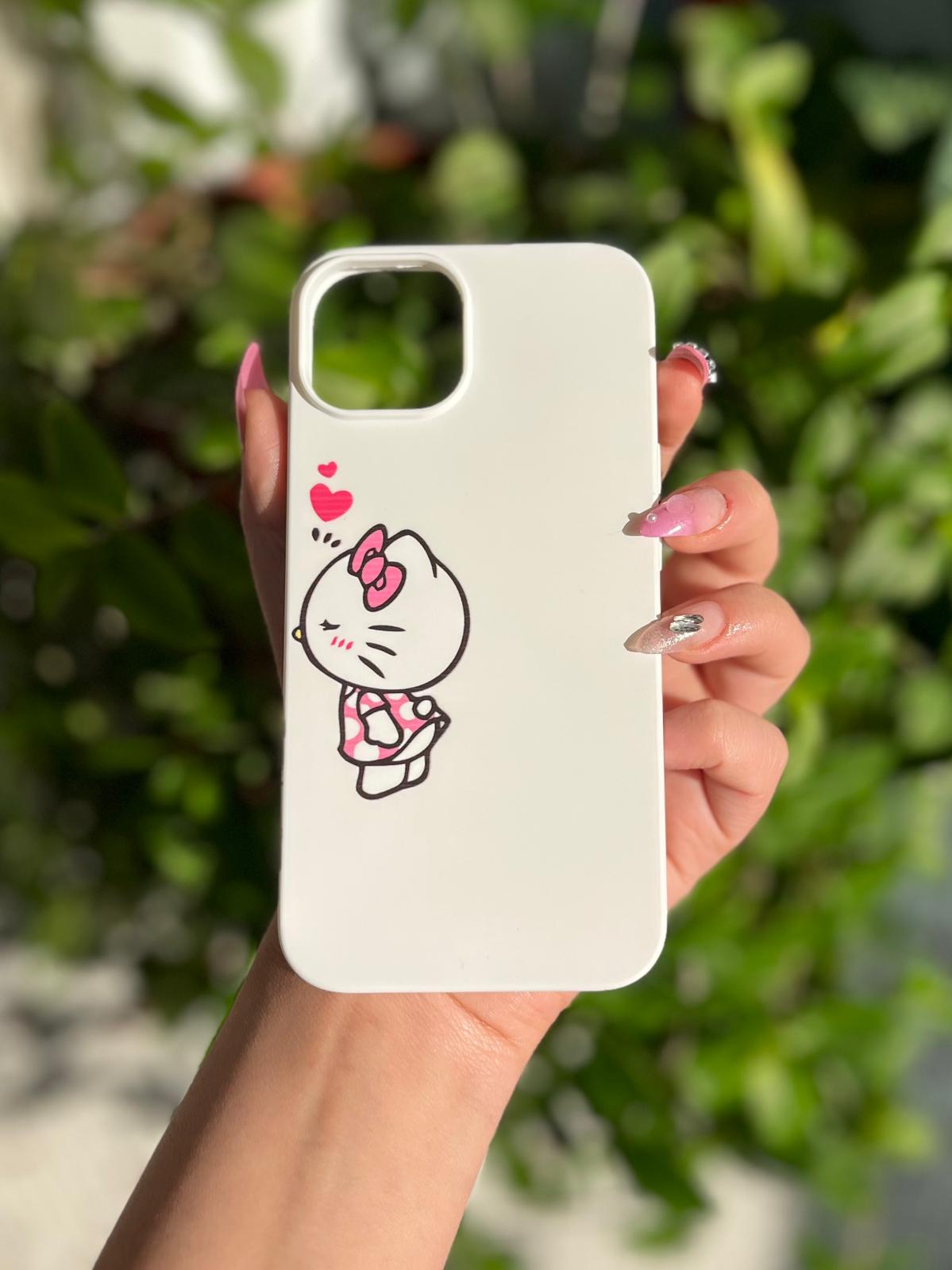 Spiderman ve Hello kitty Desenli Lüx Premium İçi Kadifeli Çift Telefon Kılıfı
