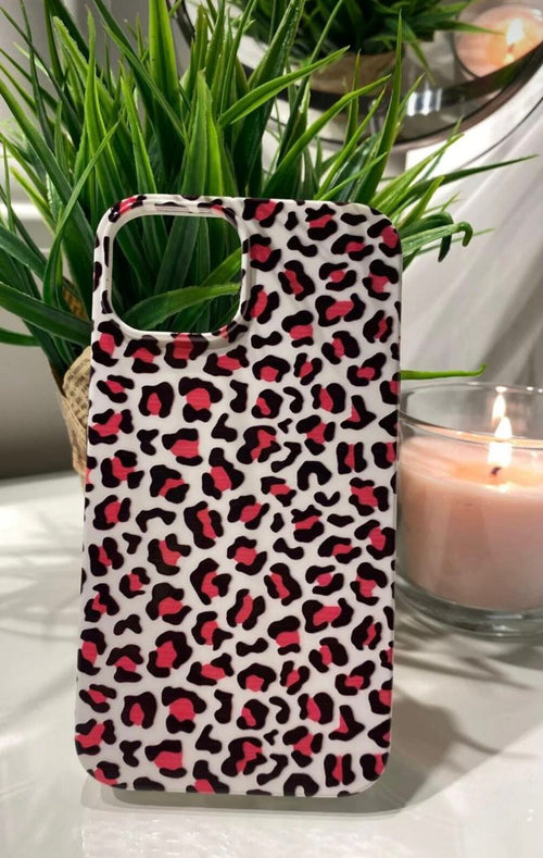 Leopar Temalı Lüx Premium İçi Kadifeli Telefon Kılıfı KOD 014